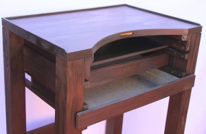 Banco joyero con cajon y tabla